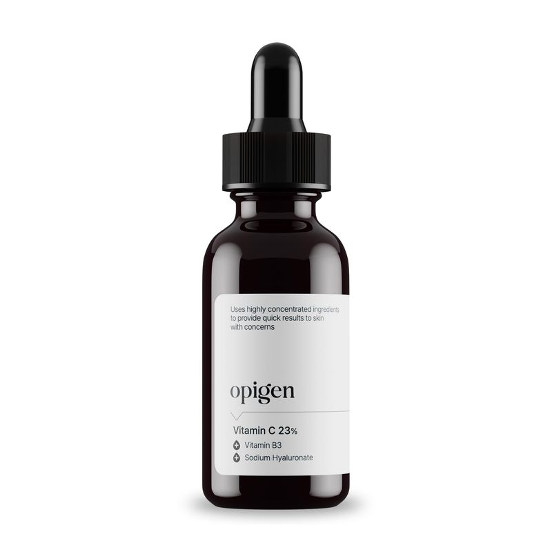 Opigen Vitamin C 23% Serum with Vitamin B3 &amp; Hyaluronic Acid, Hydrating Facial Serum for Fine Lines, Uneven Skin Tone &amp; Dull Skin 1oz Korean Skin Care