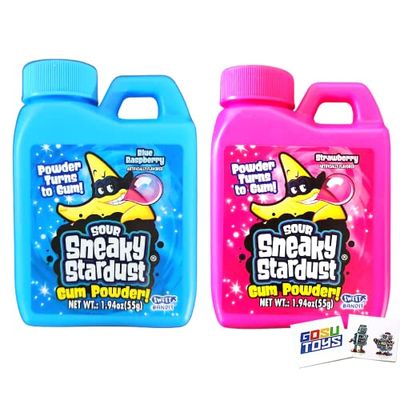 Kidsmania Sneaky Stardust Sour Gum Powder (2 Pack) with 2 Gosutoys Stickers