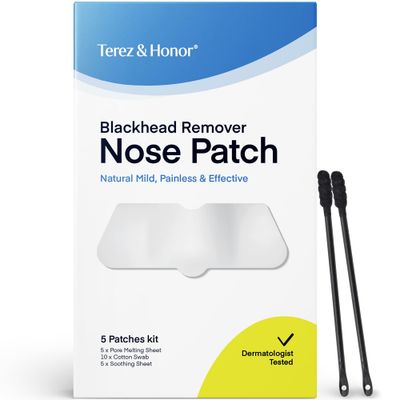 Melting Pore Strips Blackhead Remover: Sebum Softener, Pore Minimizer Strips &amp; Blackhead Remover Tool - Hypoallergenic Tested Korean Skincare Pore Refining - 3-Step Nose Pore Treatment Patches, 5 Kits