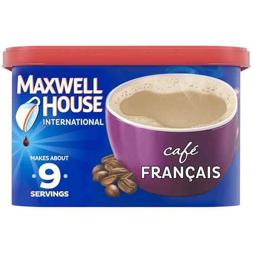 Maxwell House International Cafe Flavored Instant Coffee, Cafe Francais, 7.6 Ounce Canister