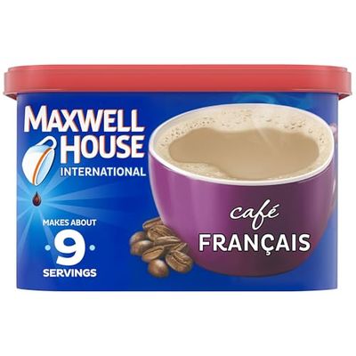 Maxwell House International Cafe Flavored Instant Coffee, Cafe Francais, 7.6 Ounce Canister