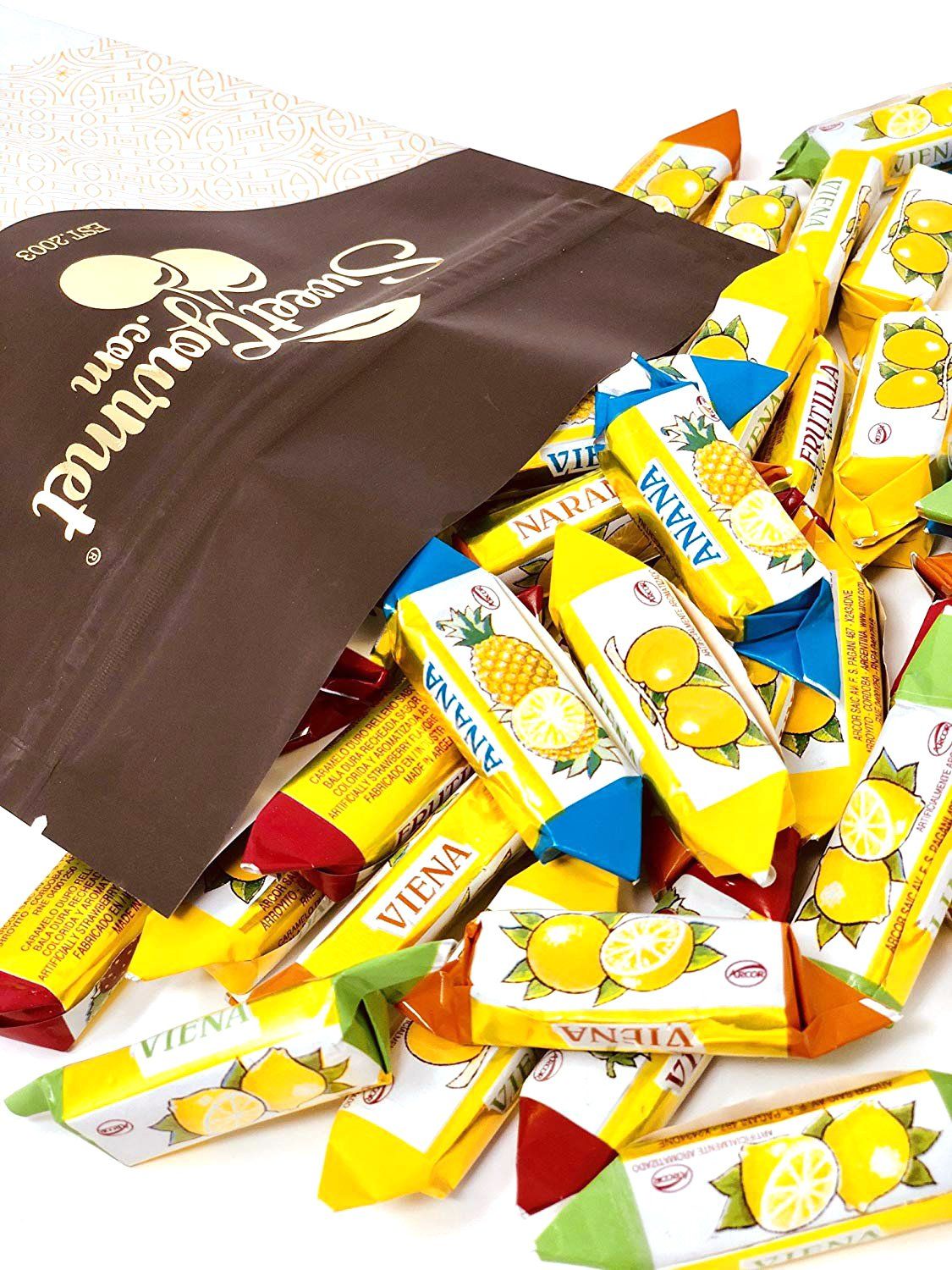 Arcor Premium Hard Candy Vienna Assorted Fruits Filled Candies 2 Pounds