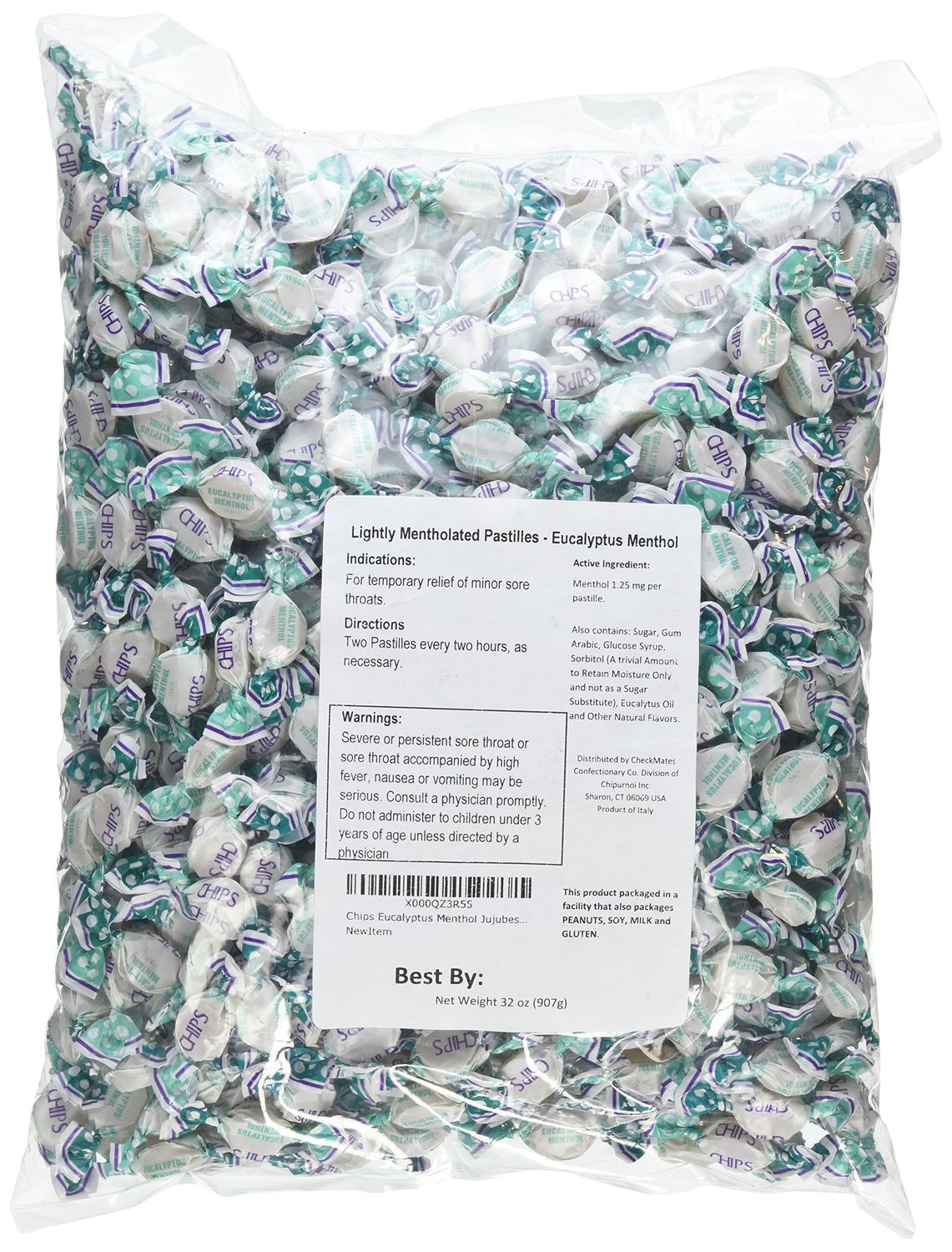 Chips Eucalyptus Menthol Jujubes 2lb