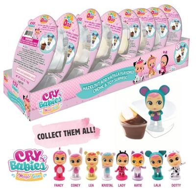 Cry Babies Magic Tears Hazelnut and Vanilla Cream Candy with Toy Surprise (Pack of 8)