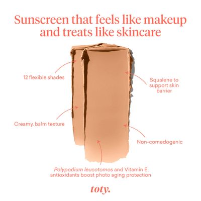 Toty by Sofia Vergara - Ilumina CC Creamy Compact SPF 50 Mineral Broad Spectrum Sunscreen for Face - Tinted Blurring Balm SPF- Matte, Light Coverage - Water & Sweat Resistant - All Skin Types - 3C
