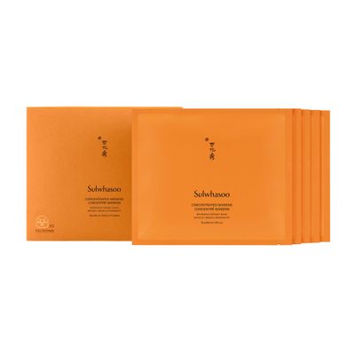 Sulwhasoo Concentrated Ginseng Renewing Sheet Mask - Korean Anti-Aging Skincare, Visibly Improves Wrinkles and Firmness, Nourishes, Hydrates &amp; Soothes, Ginseng, Peptides &amp; Squalene