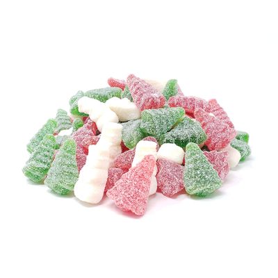 Candy Retailer Sanded Christmas Gummi Trees &amp; Snowmen 1 Lb