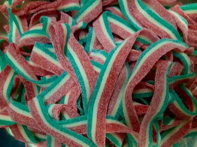 Smarty Stop Sour All Flavor Gummy Belts Candy 1 Pound (Watermelon)