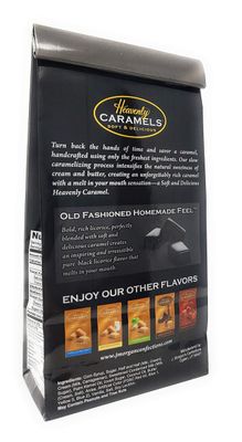 J Morgan Confections Heavenly Caramel Licorice Flavor 4.7 oz Bag, 4-Pack Gourmet Soft and Chewy Butter Caramel Candies Hand-Crafted Golden Treats
