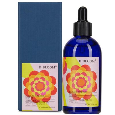 K BLOOM Moisture Ampoule/Moisture Ampoule Which is Full of nourishment and Rich Hydrate/Rapid Soothing Daily Face Moisturizer for Oily and Combination Skin Types - 100ml 3.4 Fl Oz