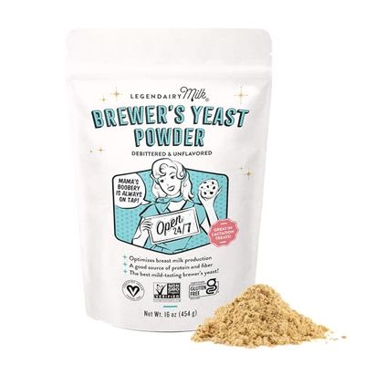 Legendairy Milk Brewer&#39;s Yeast Powder for Lactation Cookies (16oz) - Increase Breast Milk Supply - Debittered, Unflavored, Non-GMO &amp; Gluten Free Lactation Supplement for Breastfeeding Support