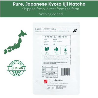 Ocha &amp; Co. Kyoto Uji Matcha - Ceremonial Grade Matcha Powder - Highest Grade Traditional Stone Milled Japanese Matcha Green Tea Powder, 50g/1.75oz.