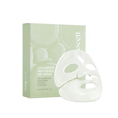 AROCELL Cica Repair Panthenol Gel Mask 7 Facial Sheet Calming Moisturizing Soothing Clear Skin Korean Skincare