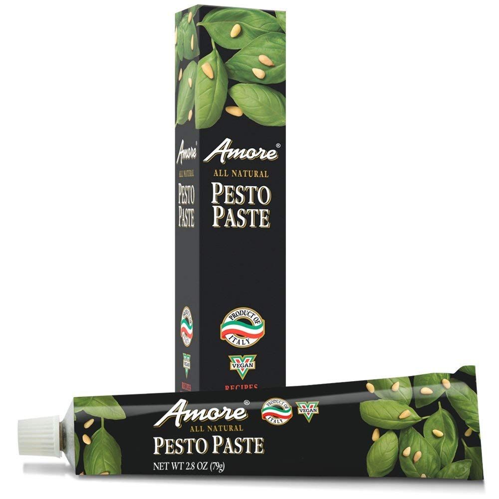 Amore Vegan Pesto Paste In A Tube - Non GMO Certified and Made In Italy (Pack of 1)
