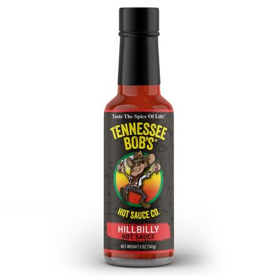 Spicy Hot Sauce. Includes One-5 Oz Tennessee Hillbilly Hot Sauce - Hickory-Smoked, Gourmet Blend Spicy Sauce with Jalapeos &amp; Habaneros - Perfect for Grilling, Marinating &amp; Spicing Up Any Dish