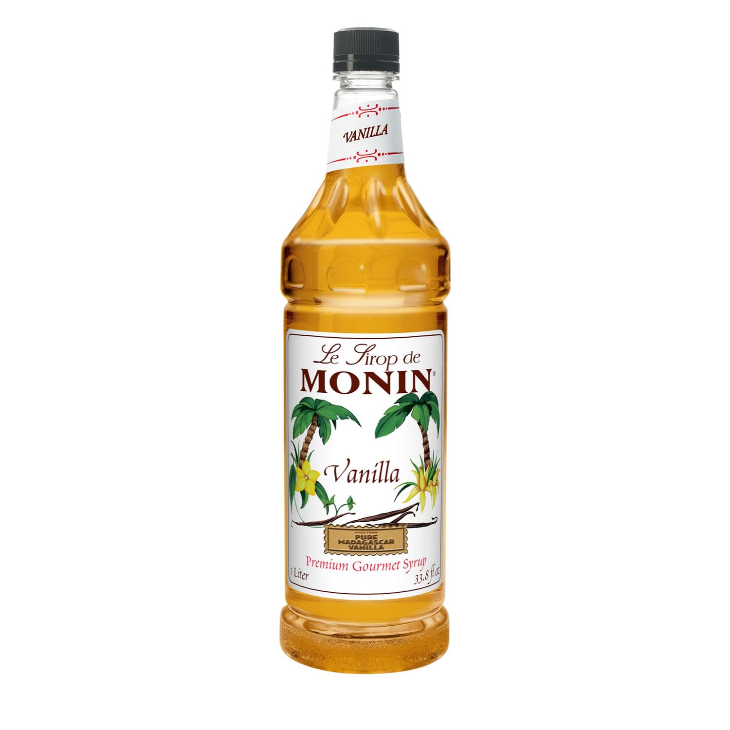 Monin - Vanilla Syrup, Versatile Flavor, Great for Coffee, Shakes, and Cocktails, Gluten-Free, Non-GMO (1 Liter)