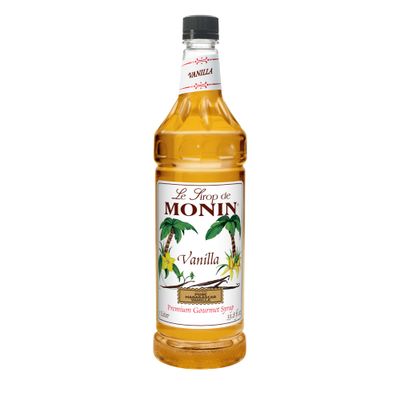 Monin - Vanilla Syrup, Versatile Flavor, Great for Coffee, Shakes, and Cocktails, Gluten-Free, Non-GMO (1 Liter)