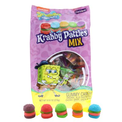 Frankford Spongebob Easter Krabby Patty Gummy Candy, 30 Individually Wrapped Treats, 9.52 Ounces