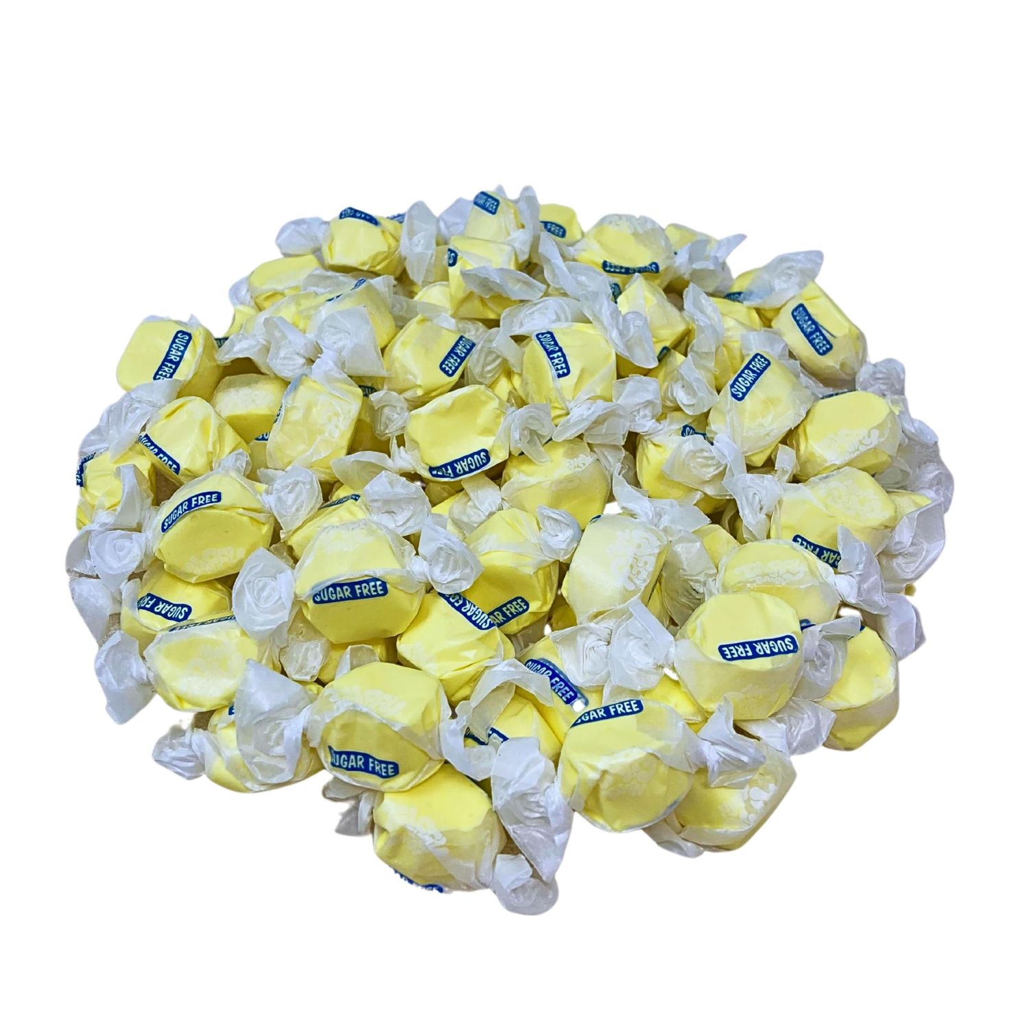Sugar Free Banana Salt Water Taffy - 1lb (16oz) Bulk Bag Individually Wrapped Soft &amp; Chewy Nut Free, Gluten Free,Diabetic &amp; Keto Friendly Gourmet Candy For Taffy Lovers