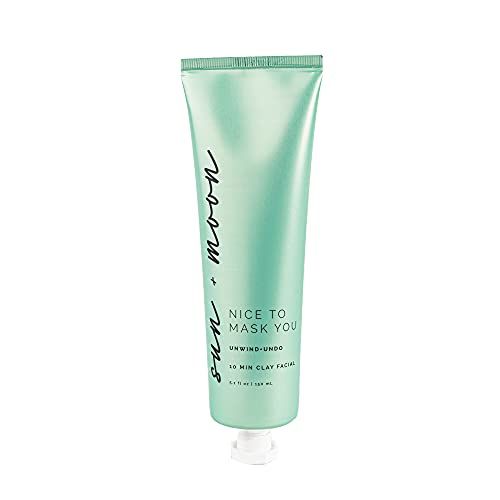 Sun Moon Nice to Mask You Unwind Undo 10 Min Clay Facial with Kaolin Clay &amp; Rose, 5.1 fl oz