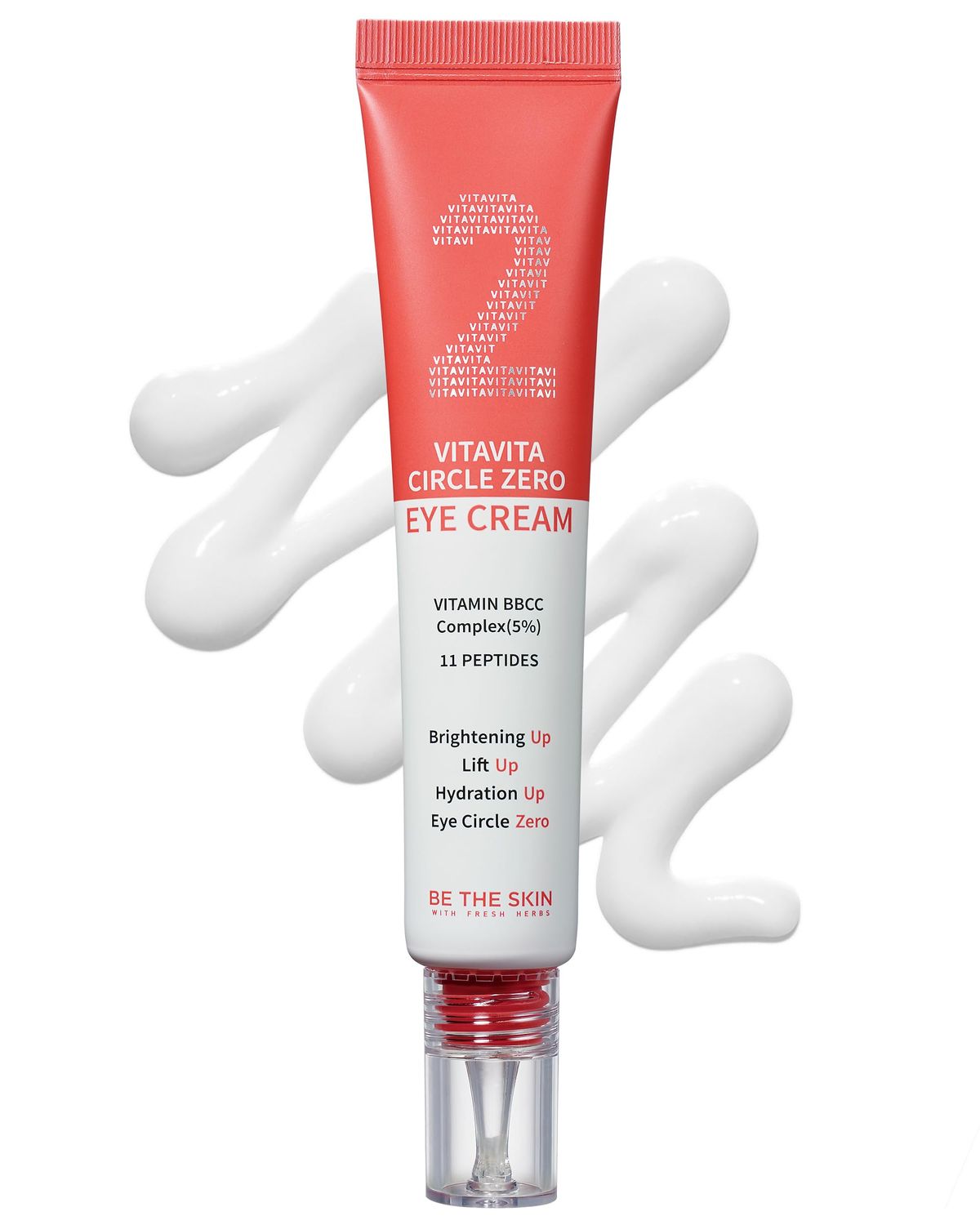 BE THE SKIN Vitavita Circle Zero Eye Cream - Radiance Dark Circle Under Eye Cream with Vitamin B, C, Niacinamide, 11 Peptides - Anti Aging, Wrinkle Reducer, 1.01oz.