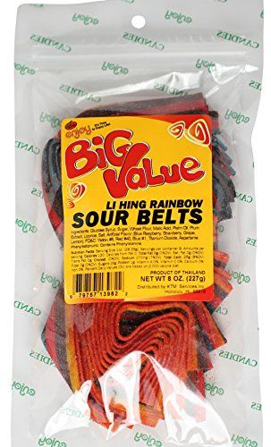 Enjoy Li Hing Rainbow Sour Belts 8 Oz
