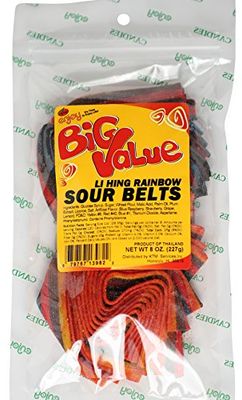 Enjoy Li Hing Rainbow Sour Belts 8 Oz