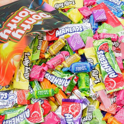Chewy Candy Variety Pack 5 lb - Bulk Bag, Fruit Flavored, AIRHEADS, LAFFY TAFFY, TOOTSIE ROLLS FRUIT CHEWS, NOW & LATER, Individually Wrapped, Assorted Candies
