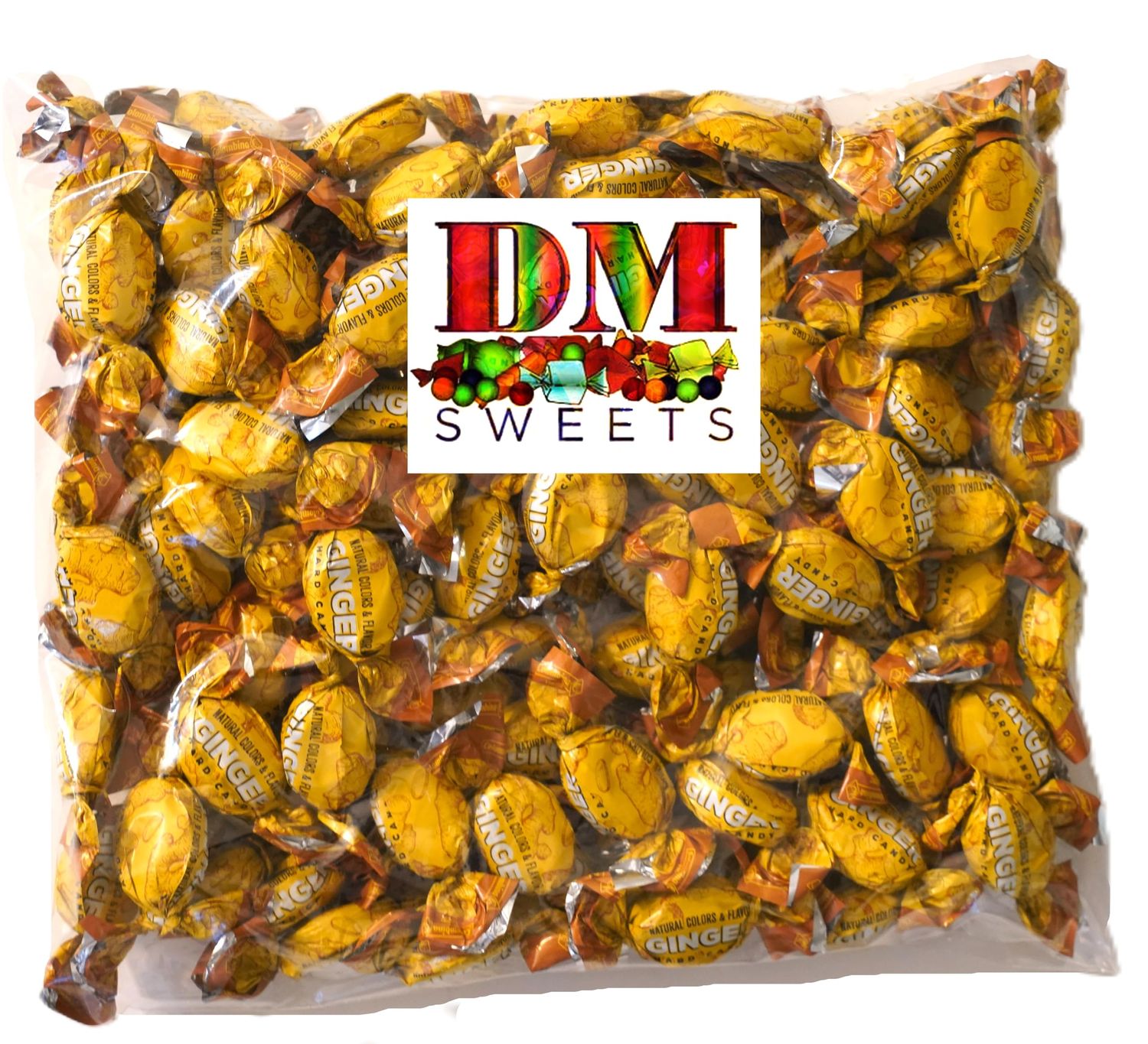 Ginger Candy - 100 Fresh Individually Wrapped Pieces of Sweet and Spicy Hard Sucking Candy