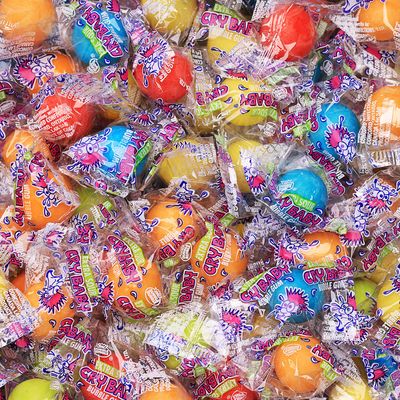Sour Gumballs - Sour Fruit Gum - 60 Pcs Individually Wrapped Gumballs - Chewing Bubble Gum - 12 Oz Chewing Bubble Gum Balls - Colored Gum Balls