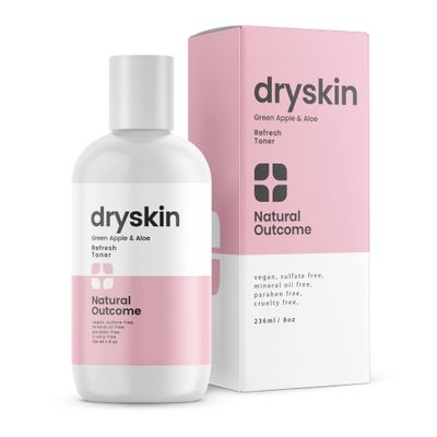 Hydrating Face Toner for Dry Skin Witch Hazel, Green Apple &amp; Aloe Vera Facial Astringent by Natural Outcome Skincare, Gentle Soothing Cleansing Water Lotion 8 oz