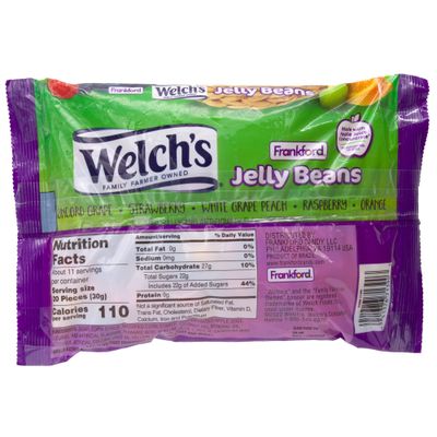 Welch's Assorted Fruit Flavored Jelly Beans Pack of 2 Candy Bags, Real Fruit Flavors Easter Basket Stuffers