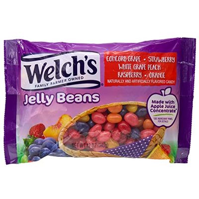 Welch&#39;s Assorted Fruit Flavored Jelly Beans Pack of 2 Candy Bags, Real Fruit Flavors Easter Basket Stuffers