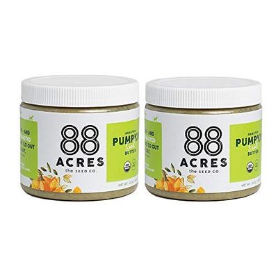 88 Acres Organic Pumpkin Seed Butter Keto-Friendly, Gluten Free, Dairy Free, Nut-Free Seed Butter Spread Vegan &amp; Non GMO 2 Pack, 14 oz