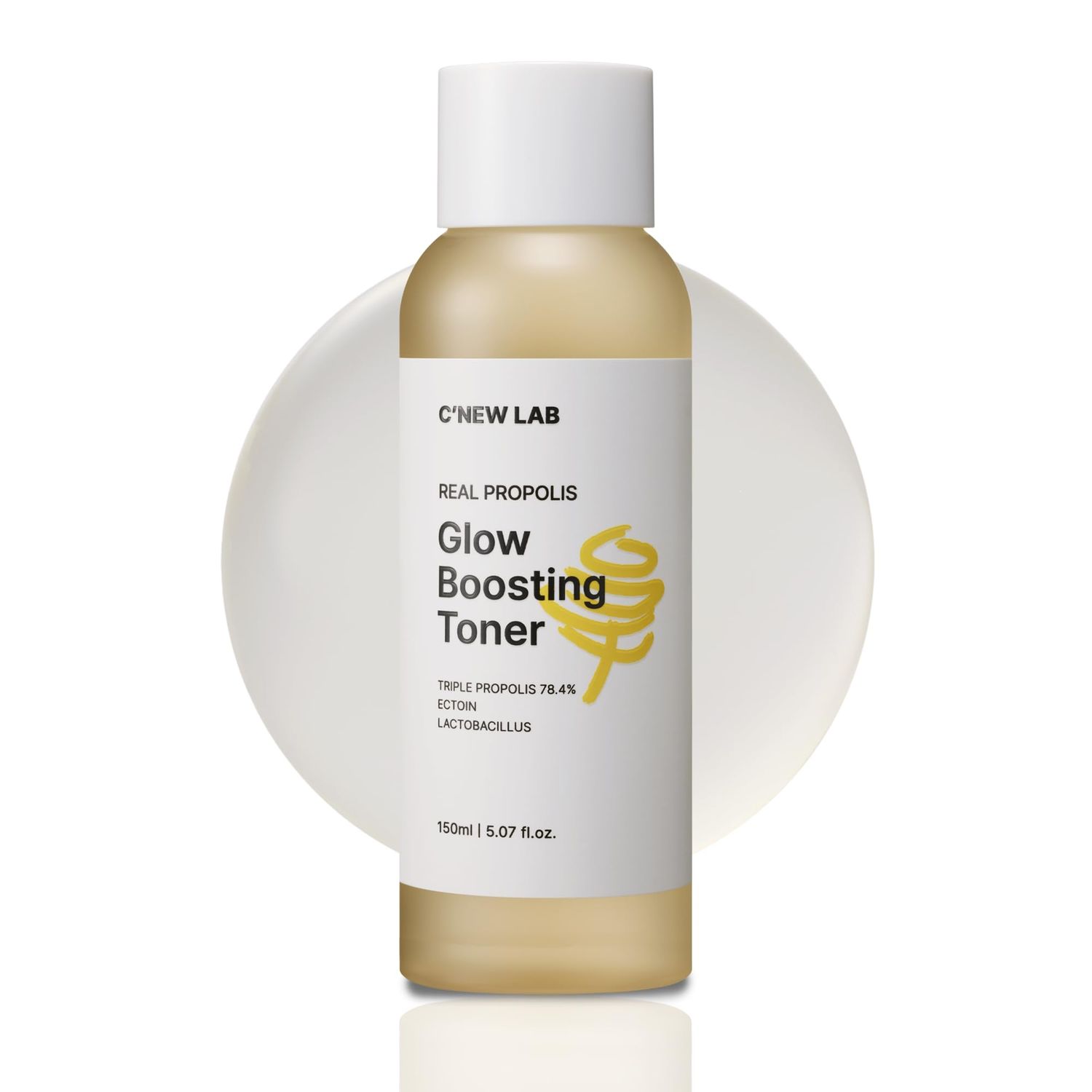 CNew LAB Real Propolis Glow Boosting Toner 150ml (5.07 fl.oz.) Deep Hydration &amp; Skin Barrier Strengthening Toner Propolis Extract, Honey Extract, Panthenol, Korean Skin Care