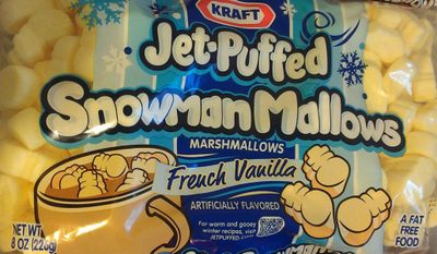 Kraft Jet Puffed Snowman Mallows French Vanilla Marshmallows, 8 oz.