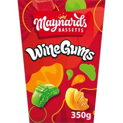 Maynards Bassetts Wine Gums Carton 350g (Pack of 2)