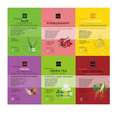 ZENIBELL Korean Face Mask Skin Care Facial SkinCare Masks Sheet Set (pack of 6) - Treatment Beauty Products for Women, men, teen girl Hydrating Moisturizer