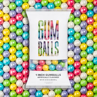 Candy Envy - Shimmer Spring 1 Inch Gumballs - 2lb Bag - Approximately 113 Gumballs Per Bag - North American Made &amp; Kosher Certified