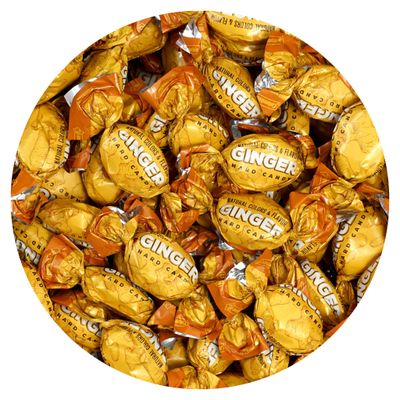 Ginger Candy, 1 Pound Bulk Candy (Approx. 90 pcs.), Hard Ginger Candy For Nausea Relief And Digestion, Individually Wrapped Candies
