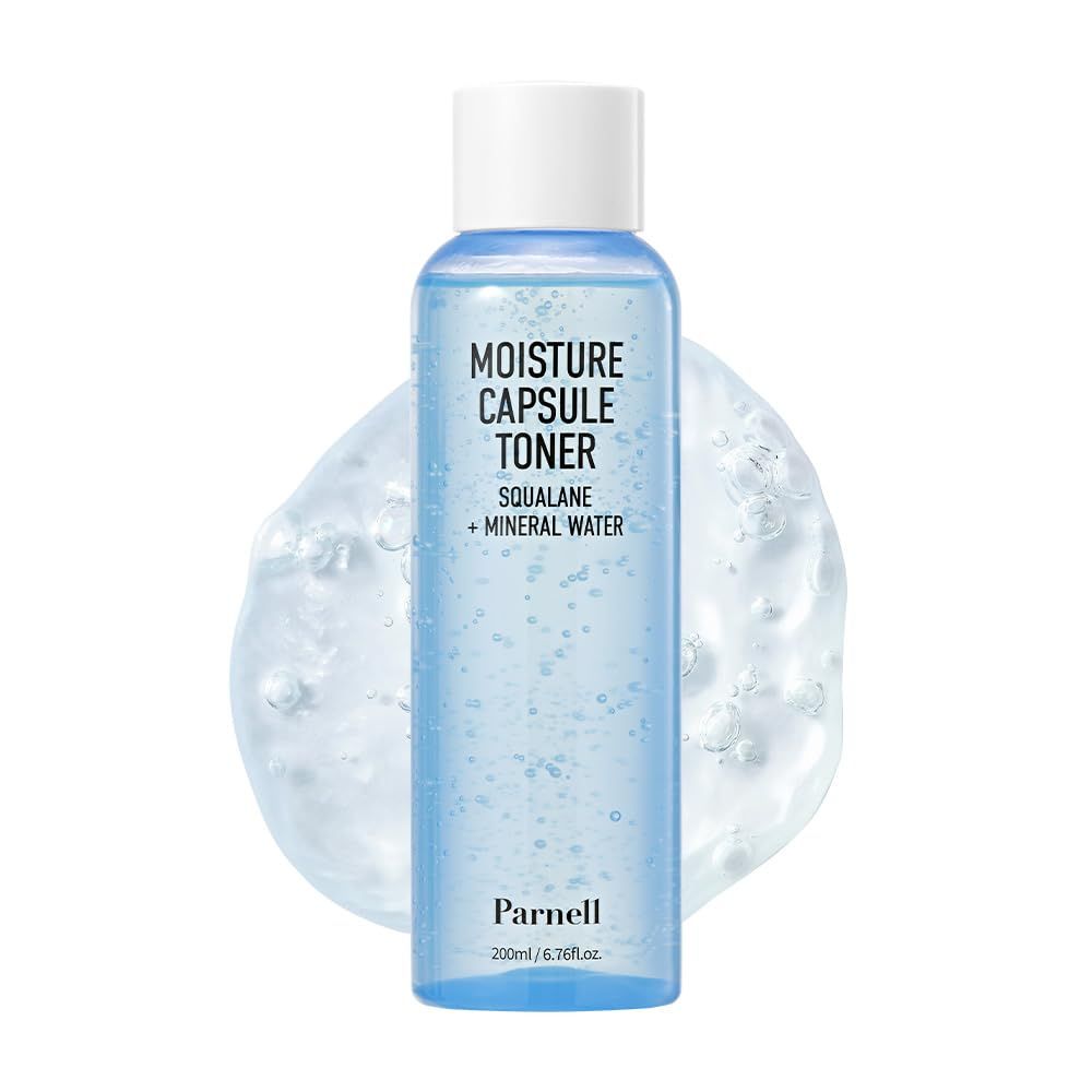 Parnell Squalane Mineral Water Moisture Capsule Toner 200ml / 6.76 fl.oz. Hydrating Toner for face, Skin Barrier Toner, Korean Skin Care, Korean Beauty