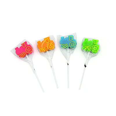 Train Shaped Assorted Suckers 12ct - 12 Pieces