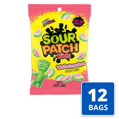 SOUR PATCH KIDS Watermelon Soft &amp; Chewy Candy, Bulk Candy, 12 - 8 oz Bags