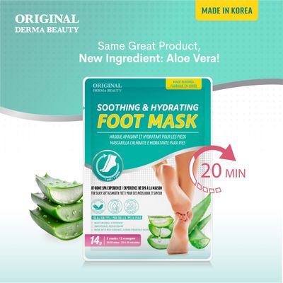 Innerest Original Derma Beauty 24 pairs Moisturizing Foot Mask Foot Spa Foot care (Aloe)