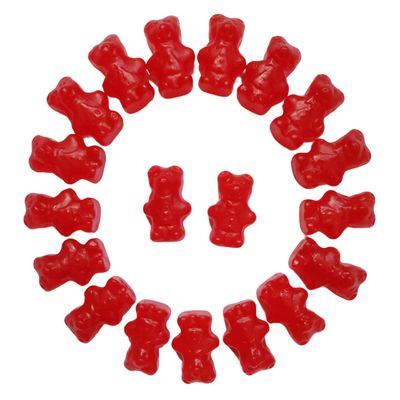 JuJu Cinnamon Bears - Bulk Candy Bag of Spicy Gummy Candy - Chewy Cinnamon Candy - Sweet Treat Snacks for Adults &amp; Kids - Hot Gummy Bear Sweets for Events &amp; Parties - Teddy Jelly Candies 5lb