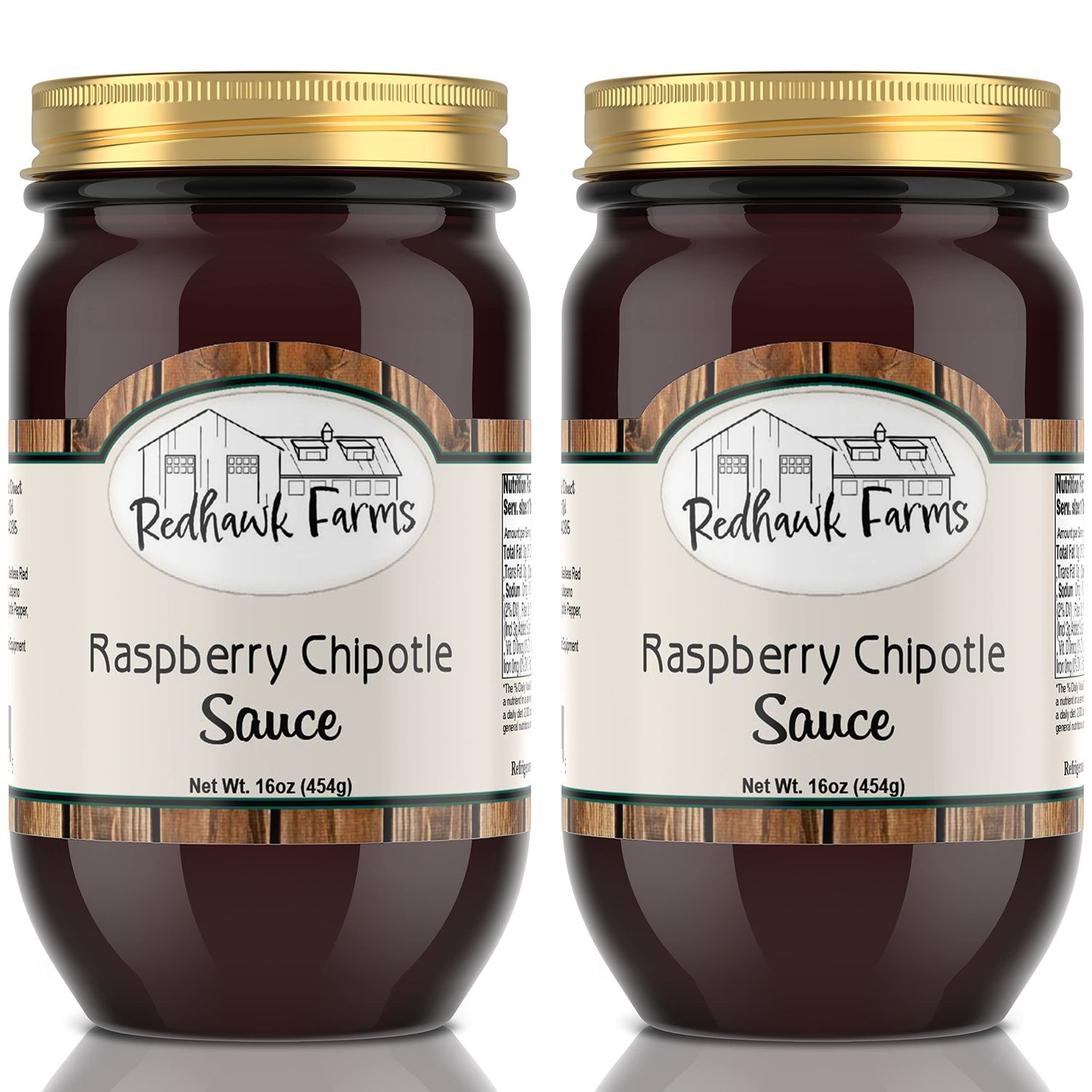 Redhawk Farms Raspberry Chipotle Sauce - Gluten Free, Non-GMO Raspberry Chipotle Jam - All Natural Charcuterie Board Dips and Spreads (16 Oz, 2 Pack)