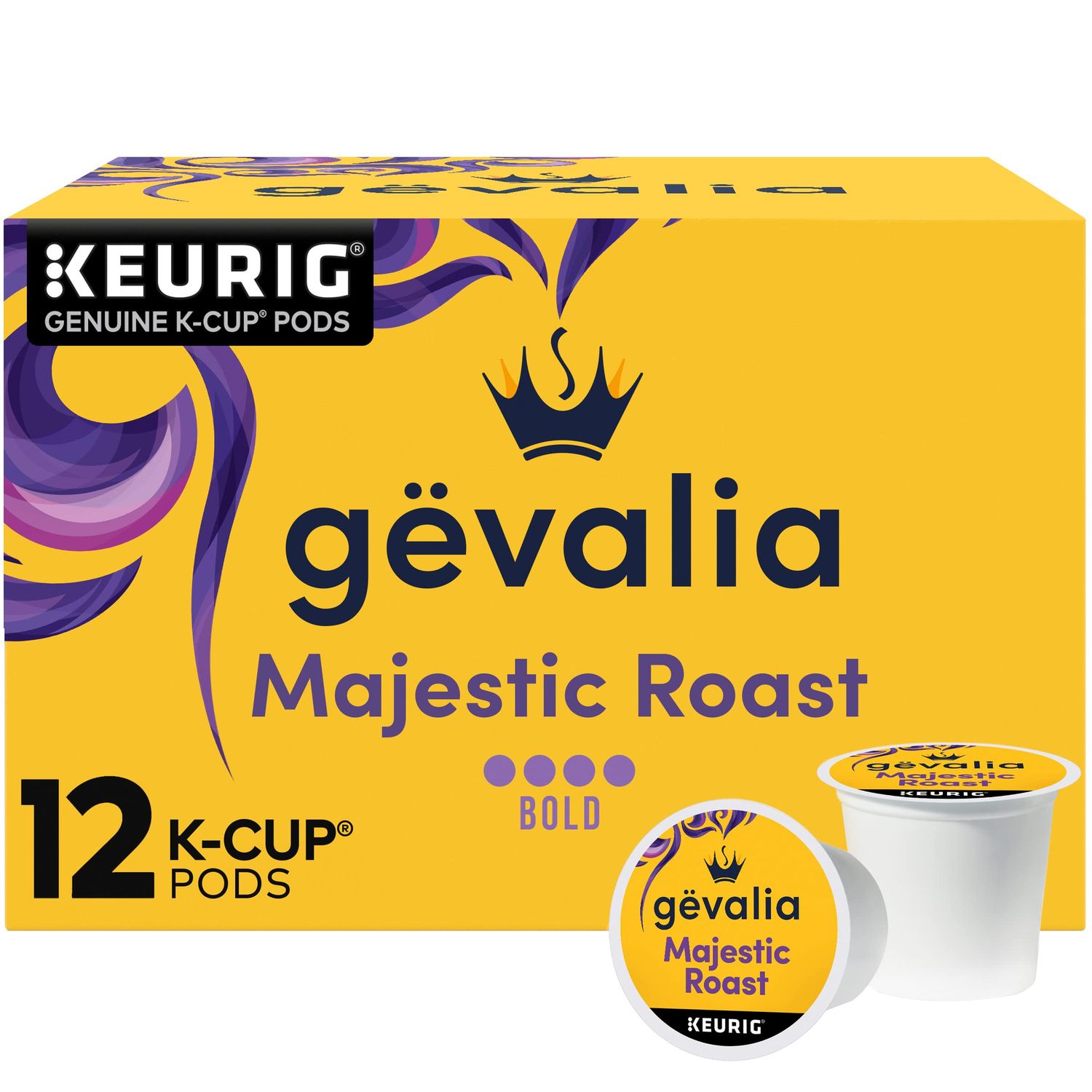 Gevalia Majestic Roast Bold Dark Roast KCup Coffee Pods, 12 ct. Box