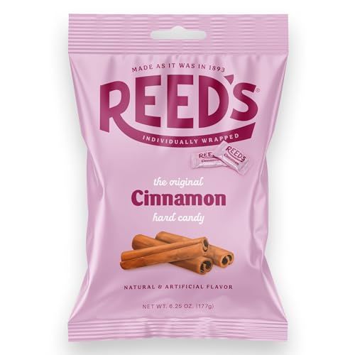 Reeds Individually Wrapped Cinnamon Candy Traditional Cinnamon Hard Candy Reeds Classic Spiced Hard Cinnamon Candy Brought To You By Iconic Candy 6.25oz Bag (1)