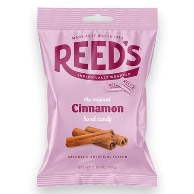 Reeds Individually Wrapped Cinnamon Candy Traditional Cinnamon Hard Candy Reeds Classic Spiced Hard Cinnamon Candy Brought To You By Iconic Candy 6.25oz Bag (1)