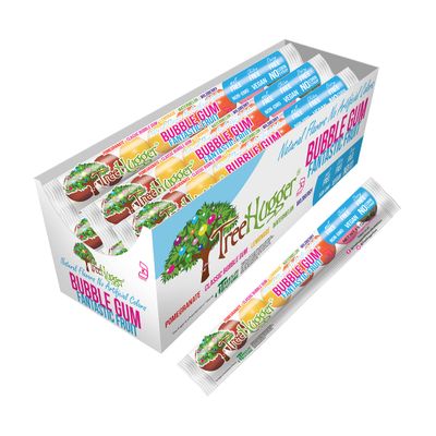 Tree Hugger All Natural Bubble Gum, Fantastic Fruit, 1.6 Ounce (Pack of 12)